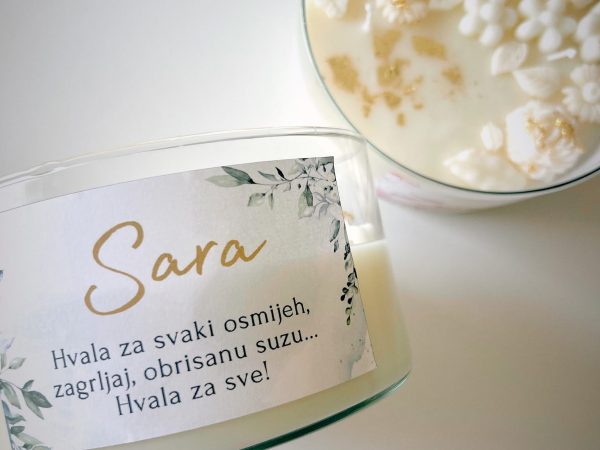 White Bloom svijeća u staklu